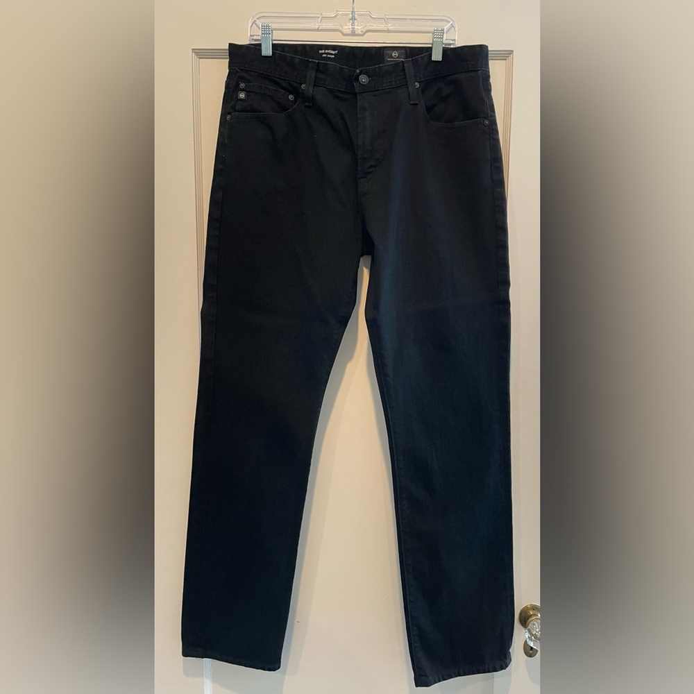 Men’s AG black denim jeans. the Everett size 34x32